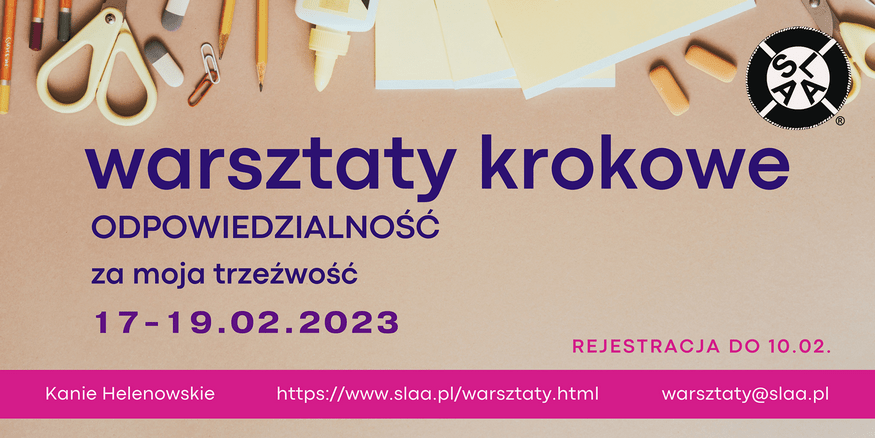 Warsztaty krokowe – Odpowiedzialność Za Moją&nbsp;Trzeźwość